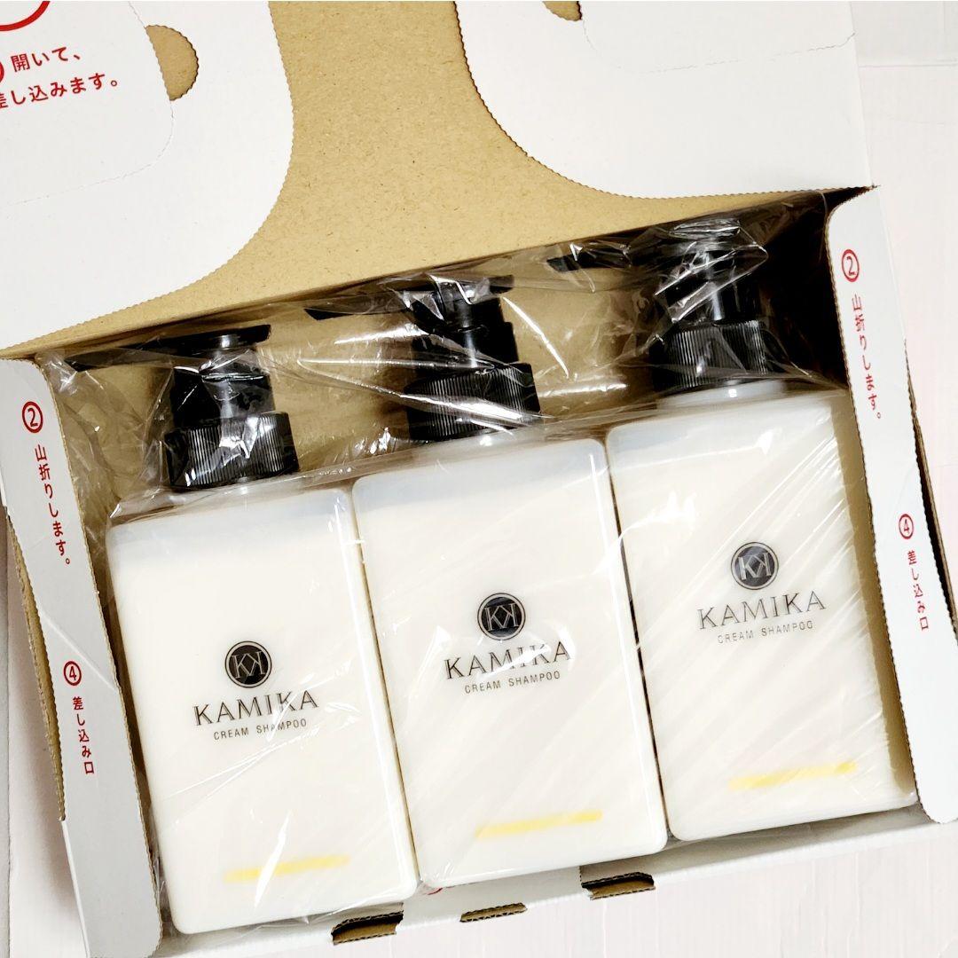 ⑪②❷KAMIKA　カミカ　クリームシャンプー　オールインワン　400g ×3本