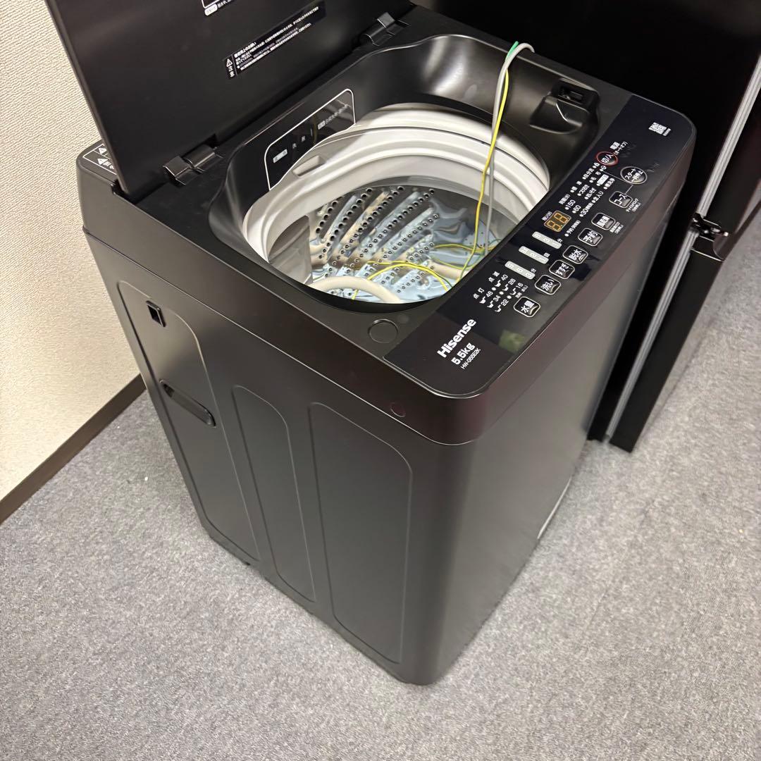 【ダラ】新生活応援セット 冷蔵庫・洗濯機・電子レンジ　黒統一セット　I