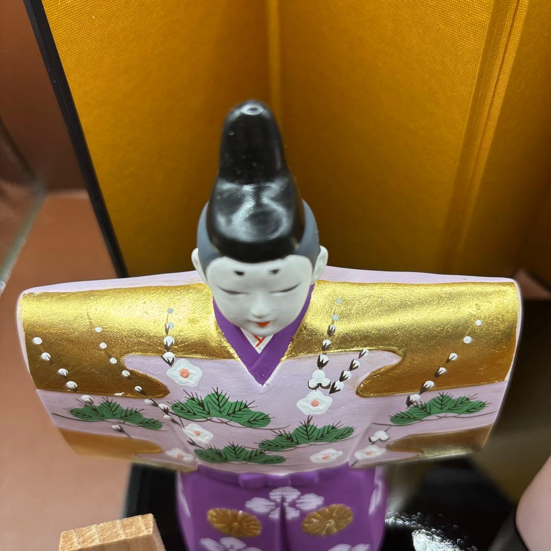 本金彩立雛　昭峰作　純金彩　ひな祭り　お雛様