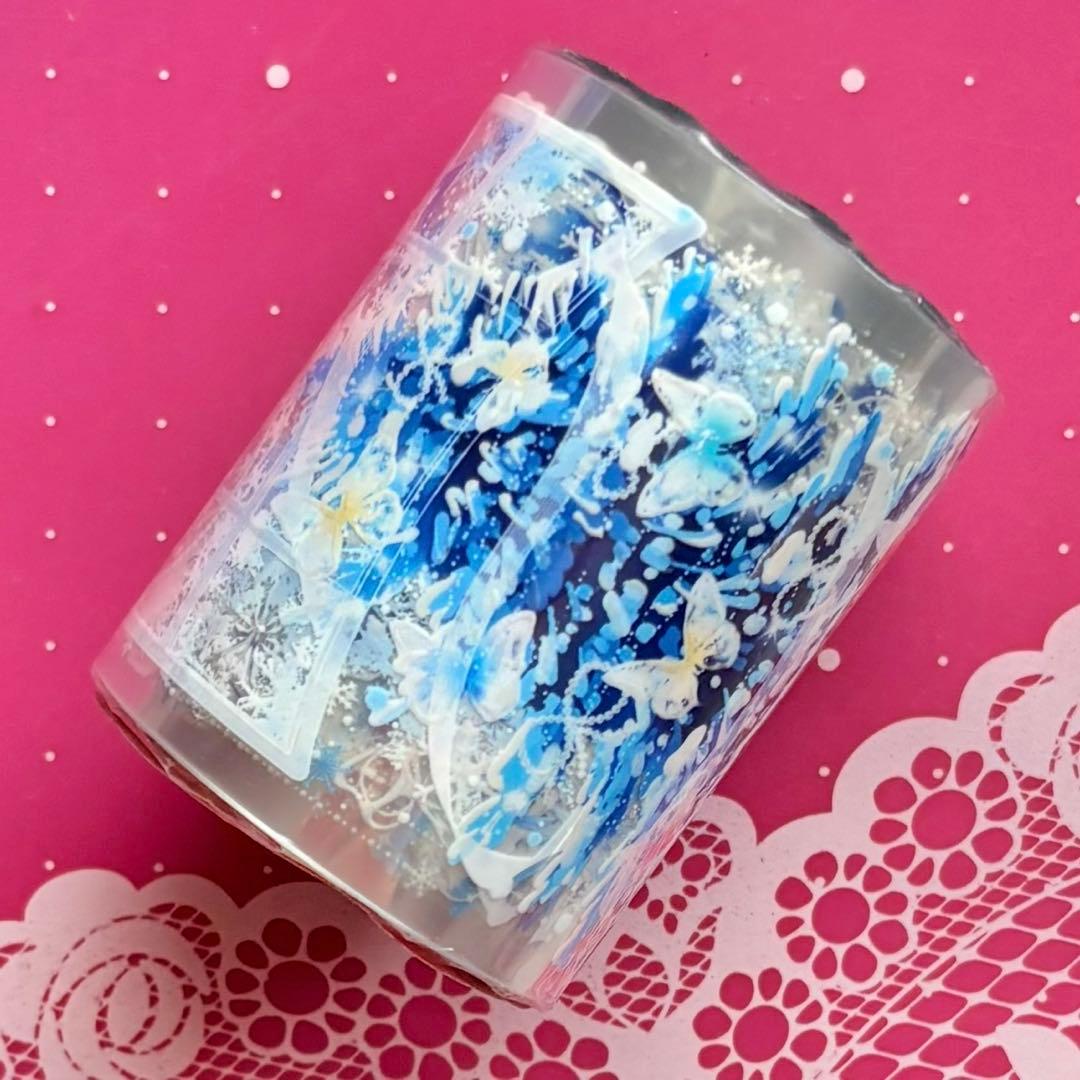 贝壳光 玲珑剔透 6cm×10m 海外マスキングテープ　雪の結晶　ツリー