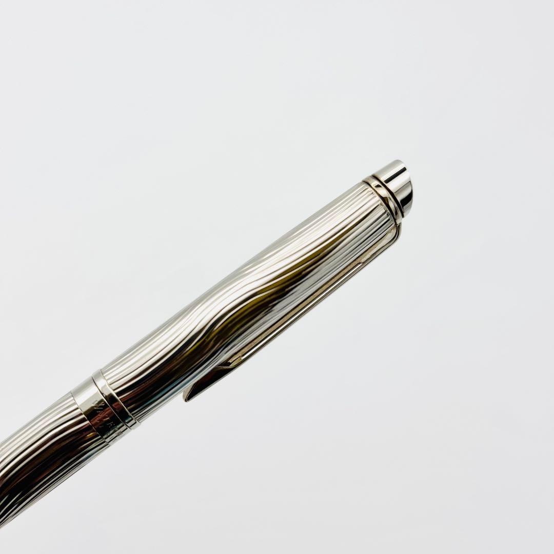 美品】 ウォーターマン 万年筆 パリ 波柄 シルバー M字 中字 フランス製