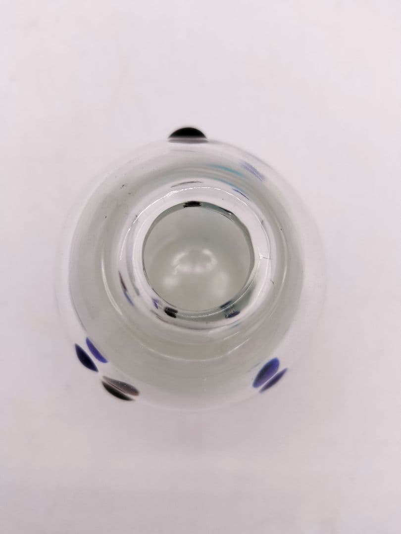 c587 振り出し 琉球ガラス 義山 水玉 カラー 紙箱 茶道具 古物