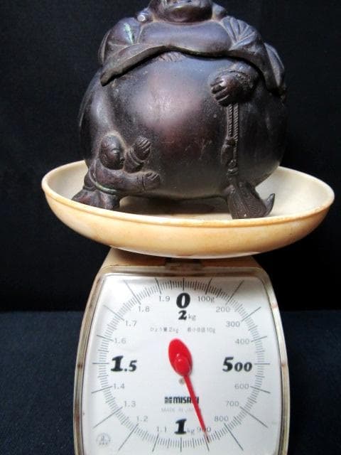 ■時代　銅器　香炉　布袋香炉　三つ足 唐子 他　重さ890g■