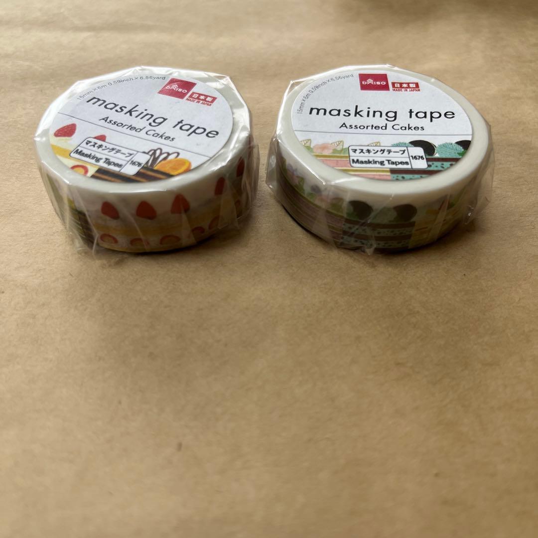 ダイソー　マスキングテープ　いろんなケーキ25個