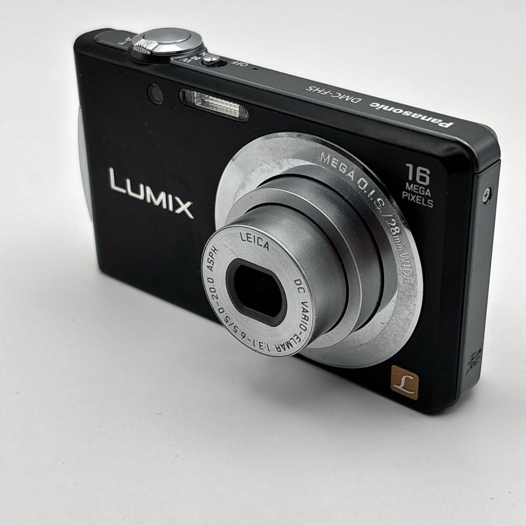 美品 Panasonic LUMIX FH5 黒 オールド デジカメ コンデジ
