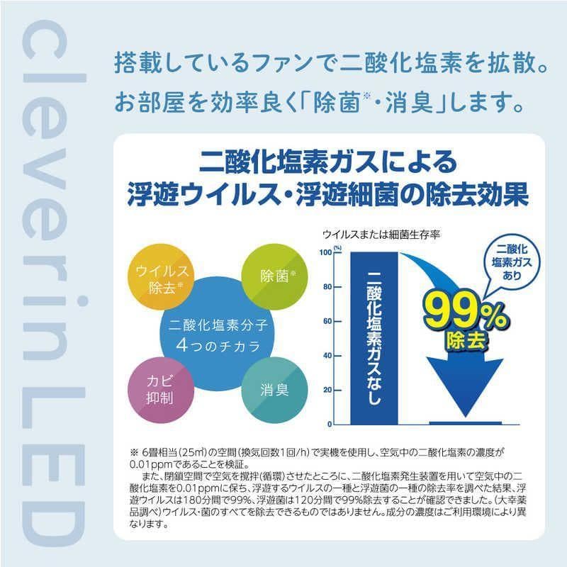 ドウシシャ クレベリンLED搭載 加湿器 WHK-1217CL シルバー