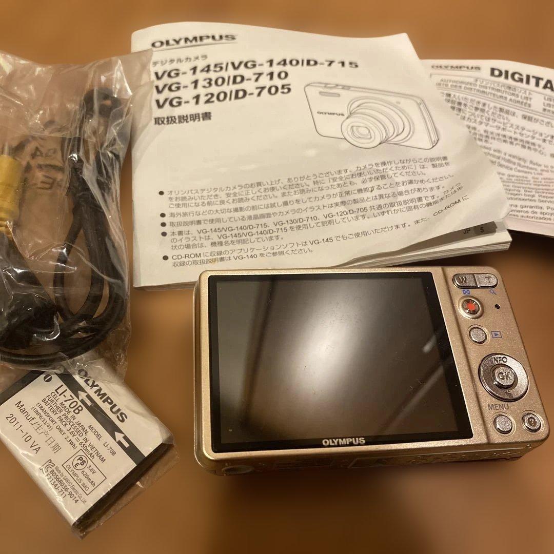 OLYMPUS デジタルカメラ VG-145 ゴールド
