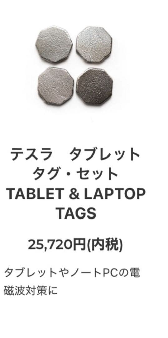 テスラタブレットタグ