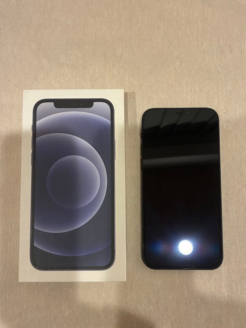 iPhone12 64GB ブラック SIMフリー 箱あり バッテリー78%