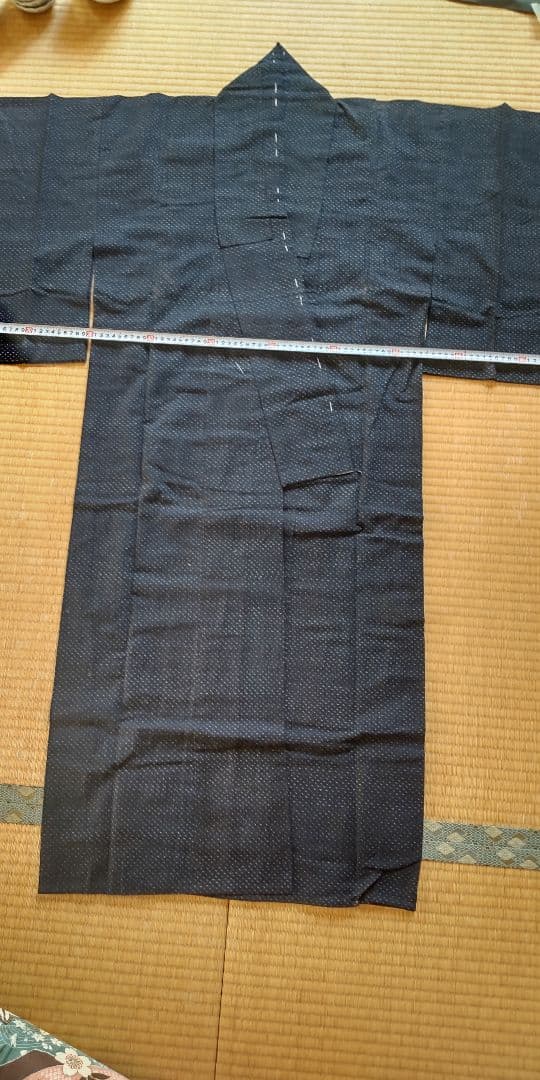 昭和レトロ　木綿　絣　和服　端切れ　骨董　アンティーク