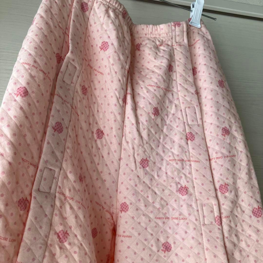 [yuaseiharu] 介護　女性　パジャマ 全開 秋冬　キルト　介助しやすい