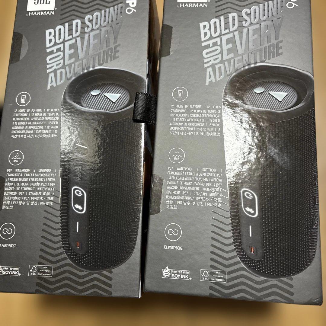 【２個セット】JBL FLIP6 Bluetoothスピーカー 2ウェイブラック