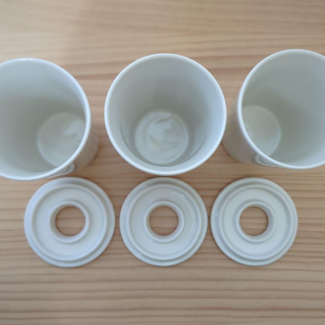 チ*コ様 白磁セット　茶筒　ローションボトル　アロマスティックボトル　ポーセラー