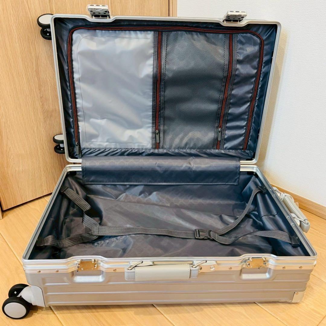 スーツケース シルバーキャリーケース キャリーバッグM 60L TSAロック