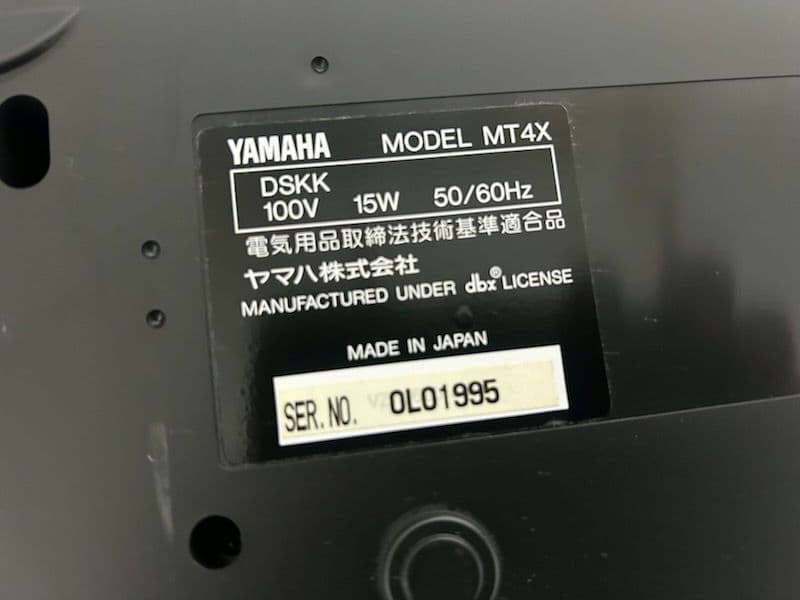 ヤマハ マルチトラックカセットレコーダーMT4X