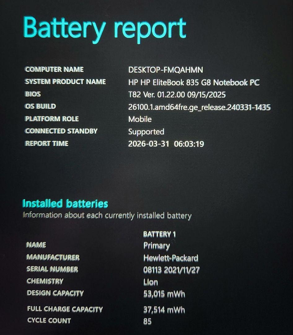 Windowsノート本体 EliteBook 835 Ryzen5PRO 5650U 16GB 512GB