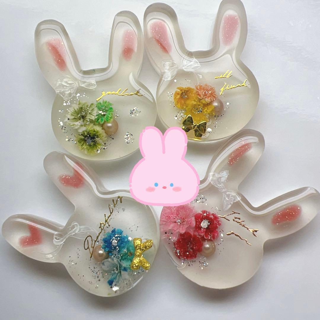 レジン ヘアゴム うさぎ No.803
