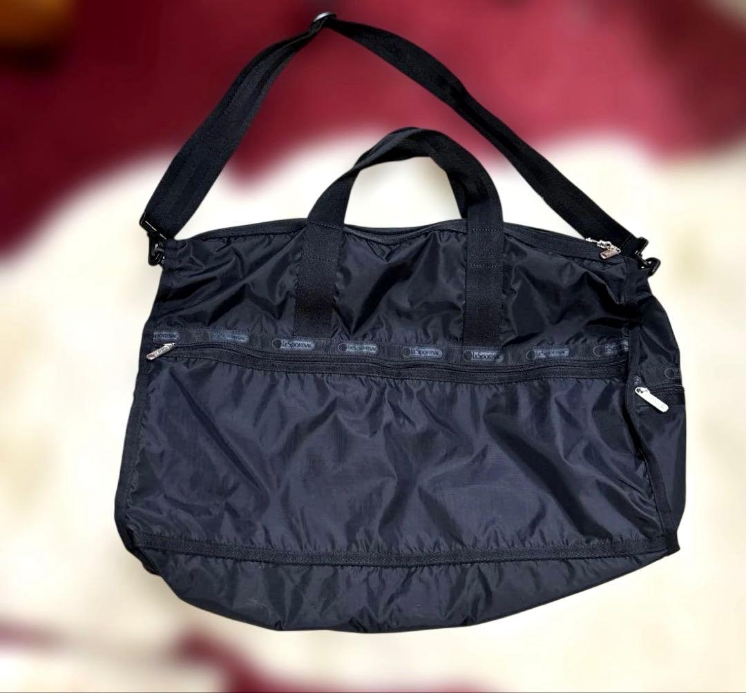 LeSportsac☆レスポートサック　美品　ブラック　ショルダー　ボストン
