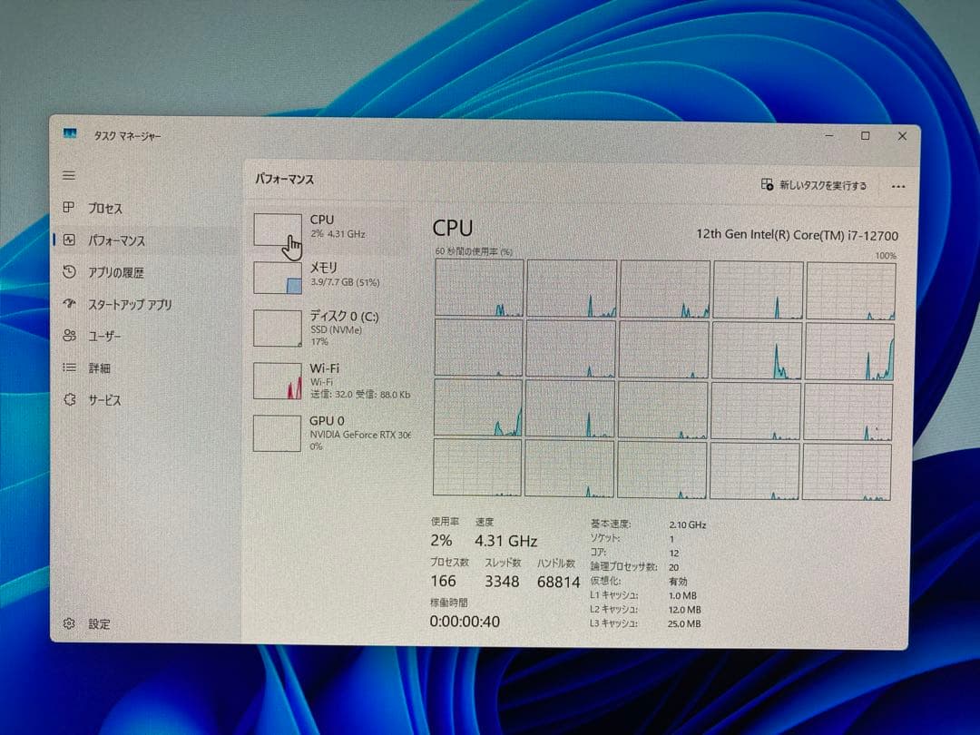 マザーボード ASUS TUFgaming B660M-PLUS D4 i7 12700