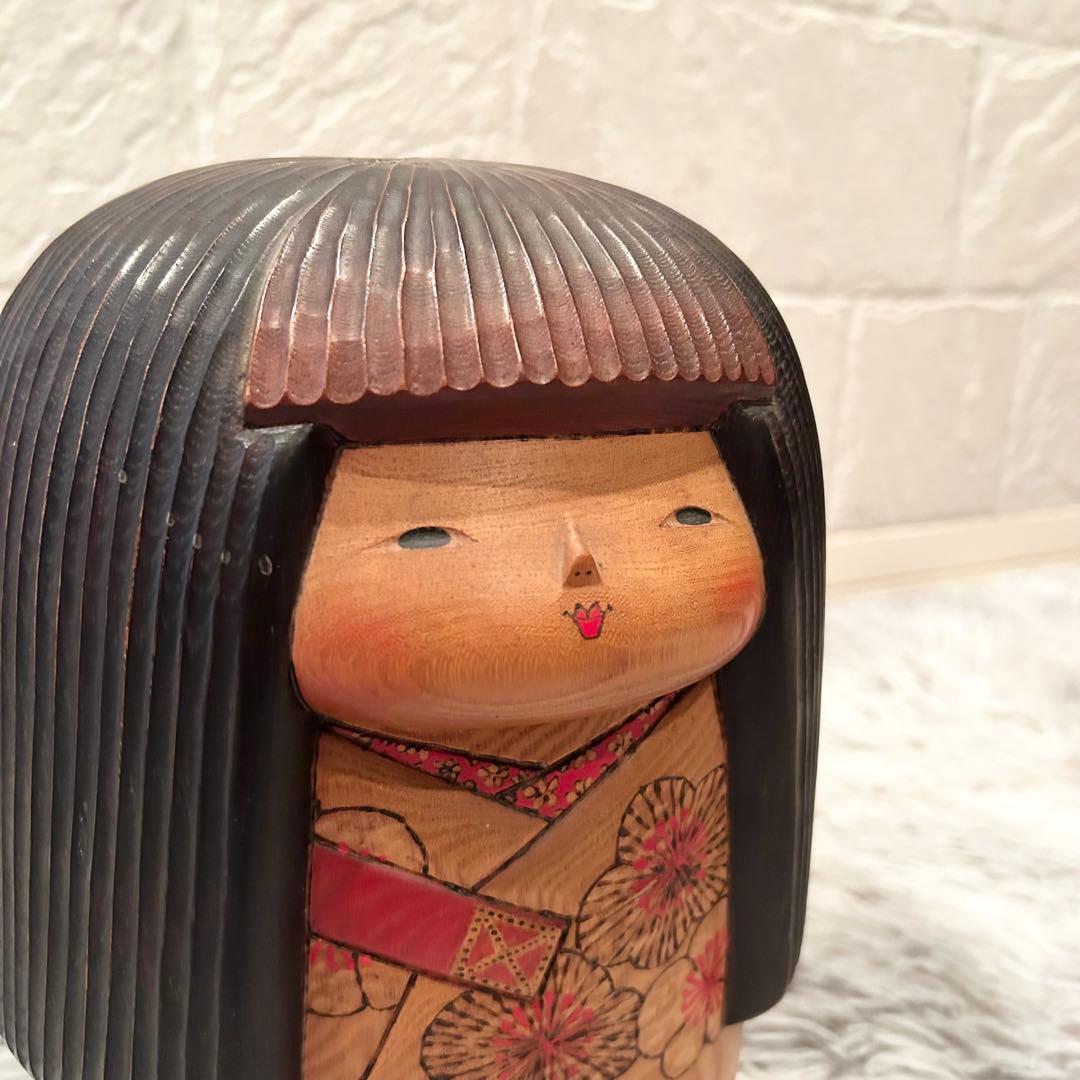 【希少・特大】 こけし 梅の香り 加藤龍雄作 27cm 1986年