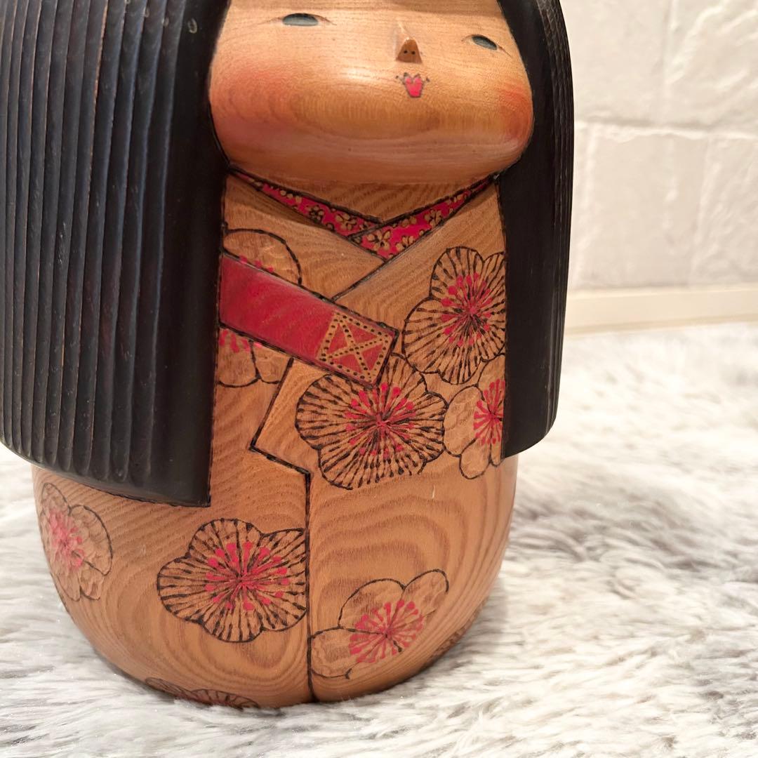 【希少・特大】 こけし 梅の香り 加藤龍雄作 27cm 1986年