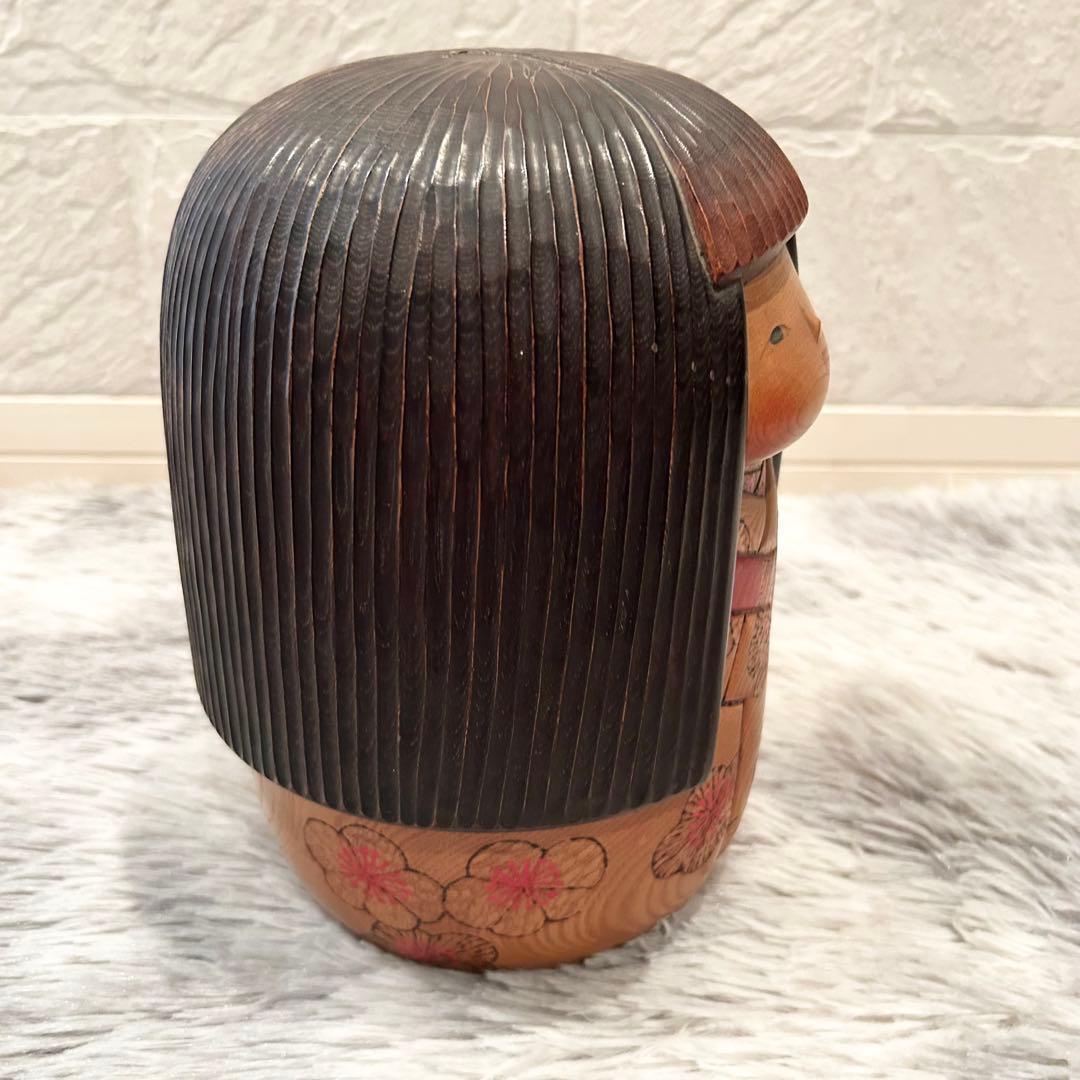 【希少・特大】 こけし 梅の香り 加藤龍雄作 27cm 1986年