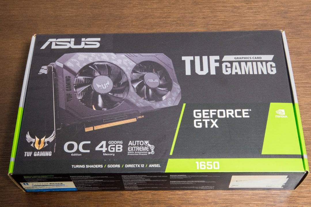 ASUS TUF-GTX1650-O4GD6-P-GAMING (要補助電源）