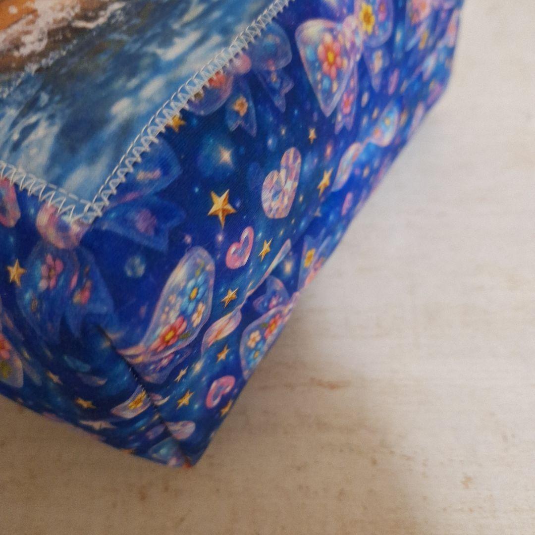 激レアパグパネル生地　ハンドメイド　布バスケット　まちなしバッグ