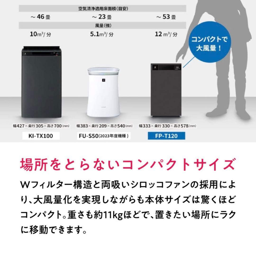 【新品未開封】SHARP 空気清浄機 FP-T120-T［ブラウン系］