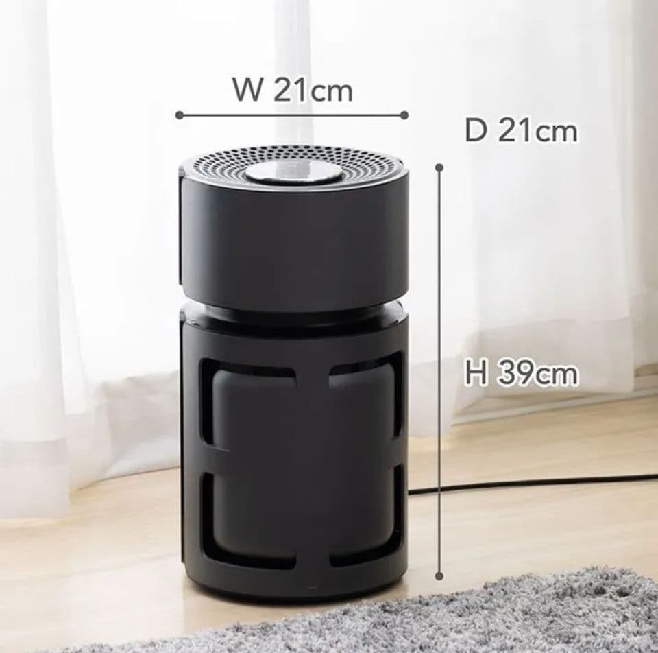 ドリテック dretec 小型 空気清浄機 11畳【ペット臭に特化】ダークグレー