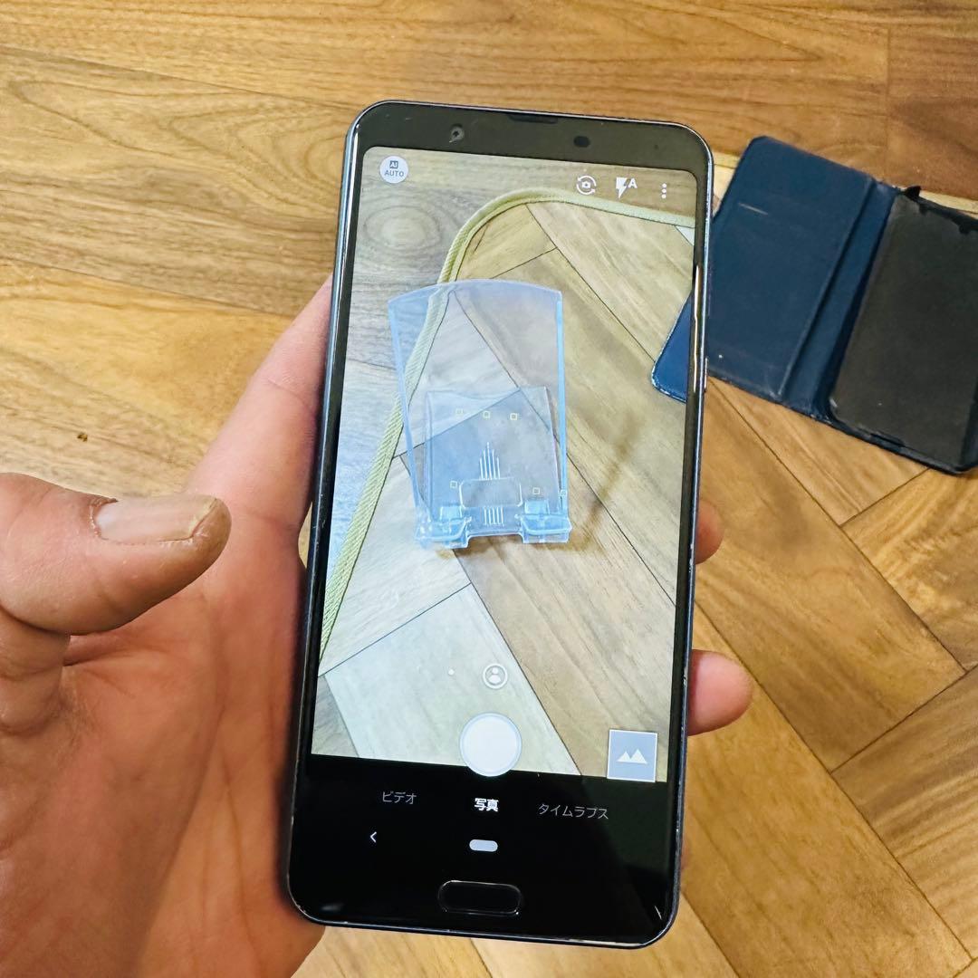 シャープ アクオススマホ SHV46 ネイビー 64GB 通電動作OK初期化済み