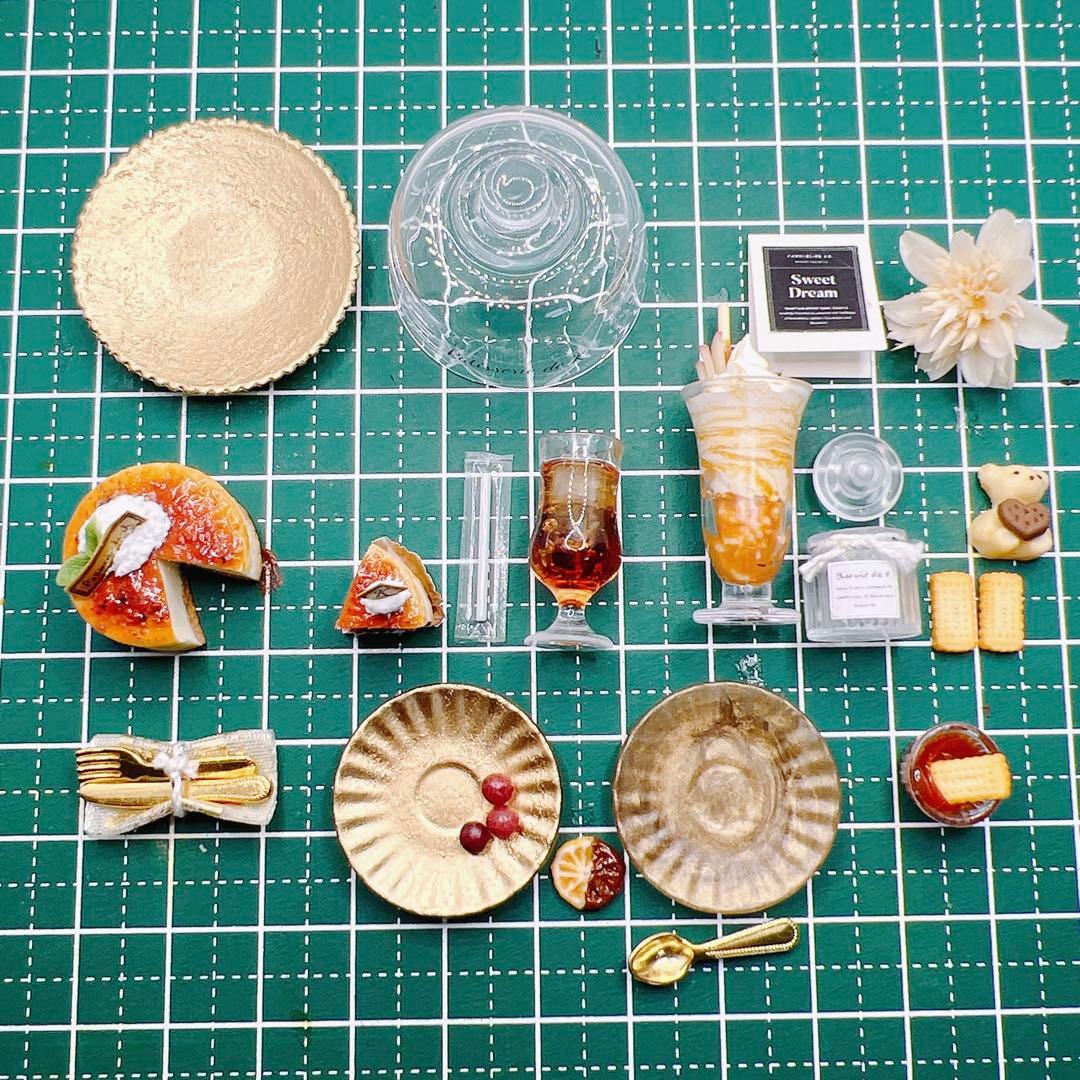 No.168 限定1セット ブリュレチーズケーキ　ミニチュア　ハンドメイド