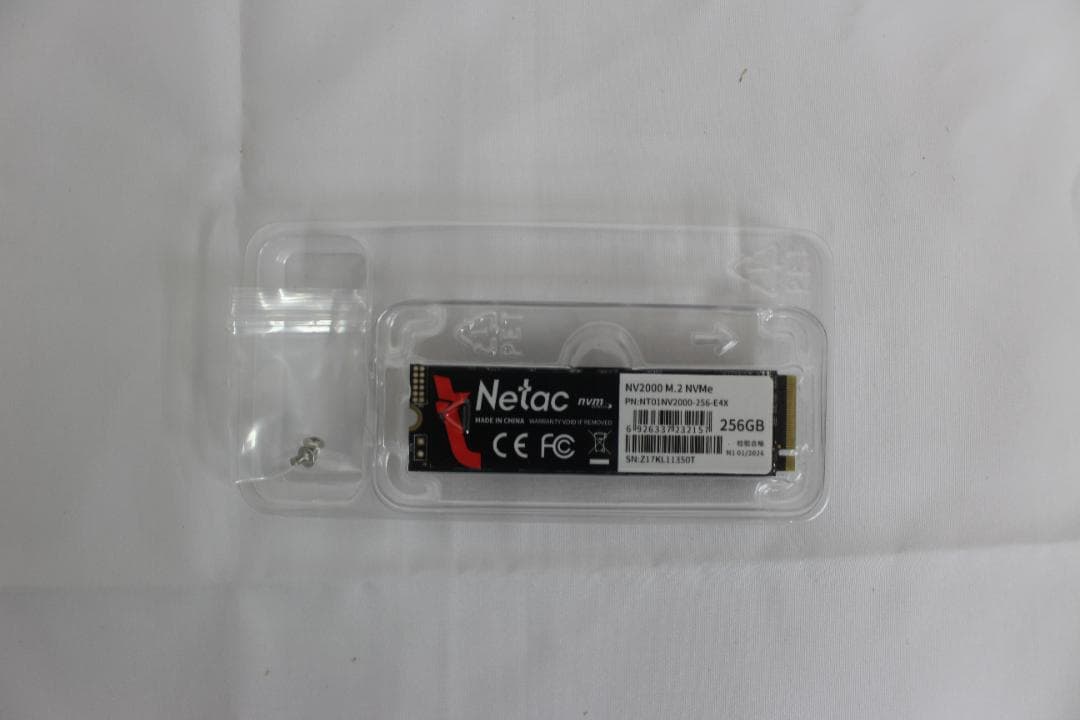 【新品】Netac NVMe M.2 SSD 256GB 2280 ⑤