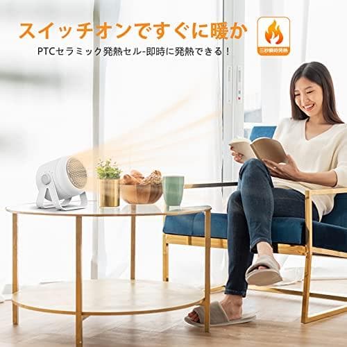 Gegizun 電気ファンヒーター 大風量 省エネ セラミックヒーター 電気スb