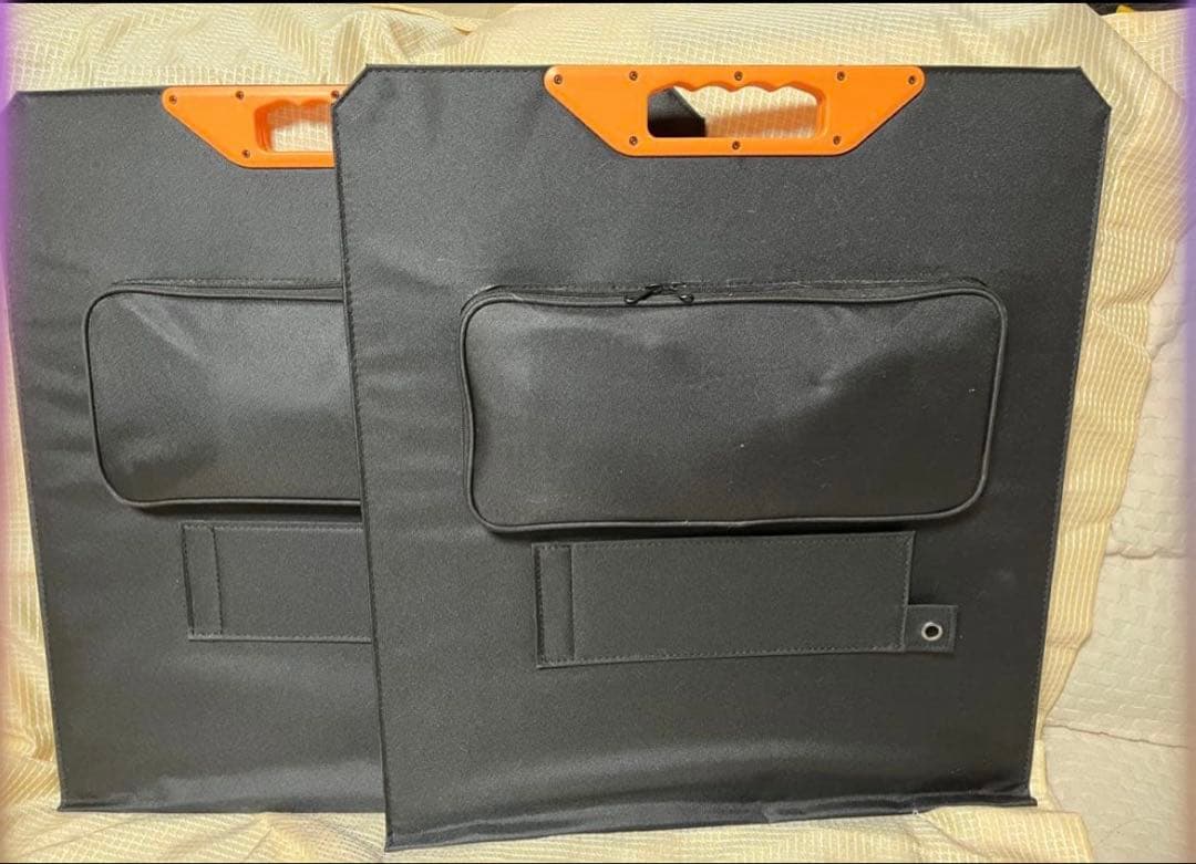 セキヤ　せきや　折りたたみ式ソーラーパネル 黒・オレンジ