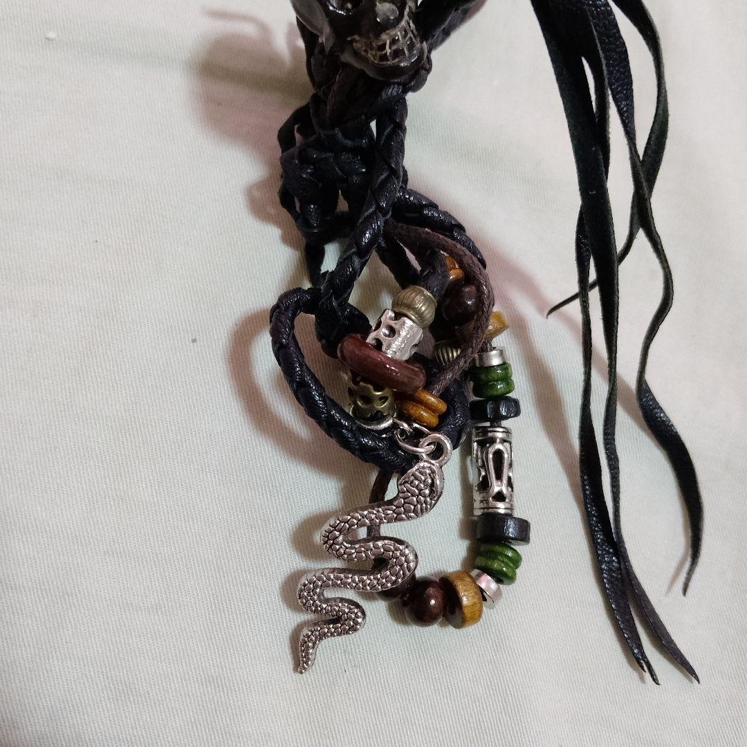KMRii ドクロと蛇のハンドメイドネックレス