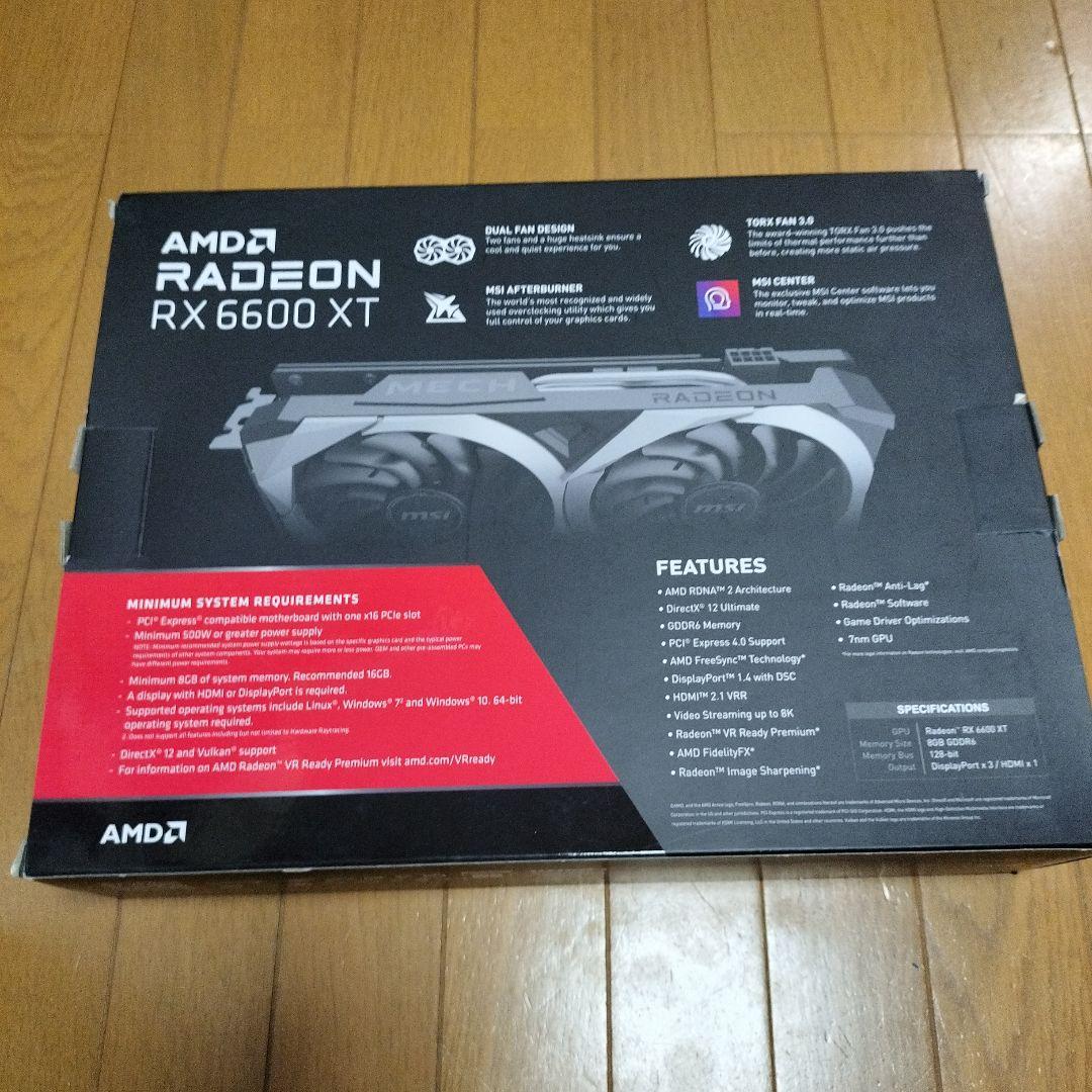 MSI AMD RADEON RX 6600 XT 8GB グラフィックボード