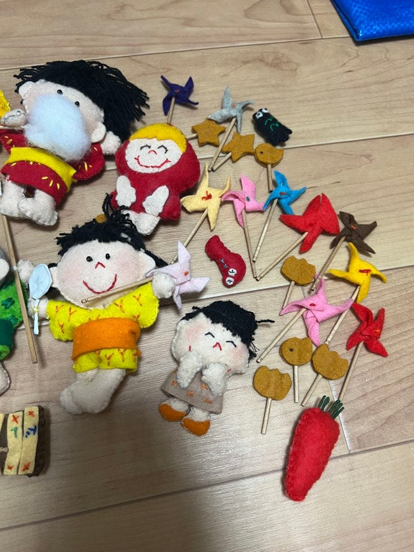 ハンドメイド　フェルト人形　人形　フェルト　手作り　希少　昭和　昭和レトロ