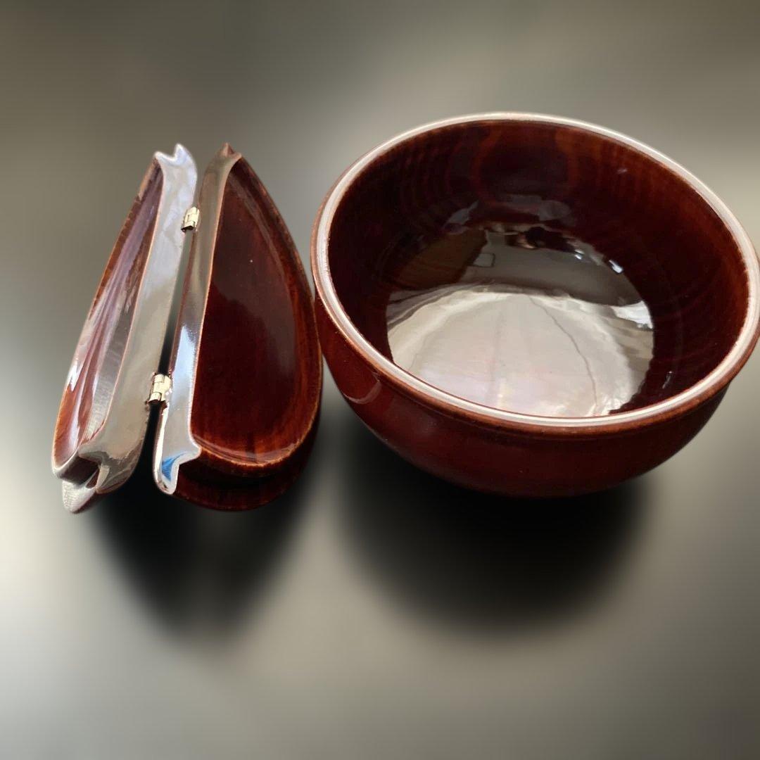 茶道具 老松茶器 茶入 裏千家 表千家 割蓋