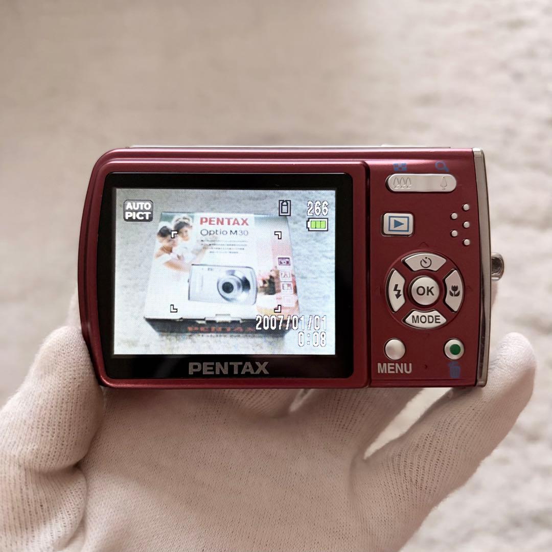 美品【動作確認済】PENTAX ペンタックス Optio M30 レトロコンデジ