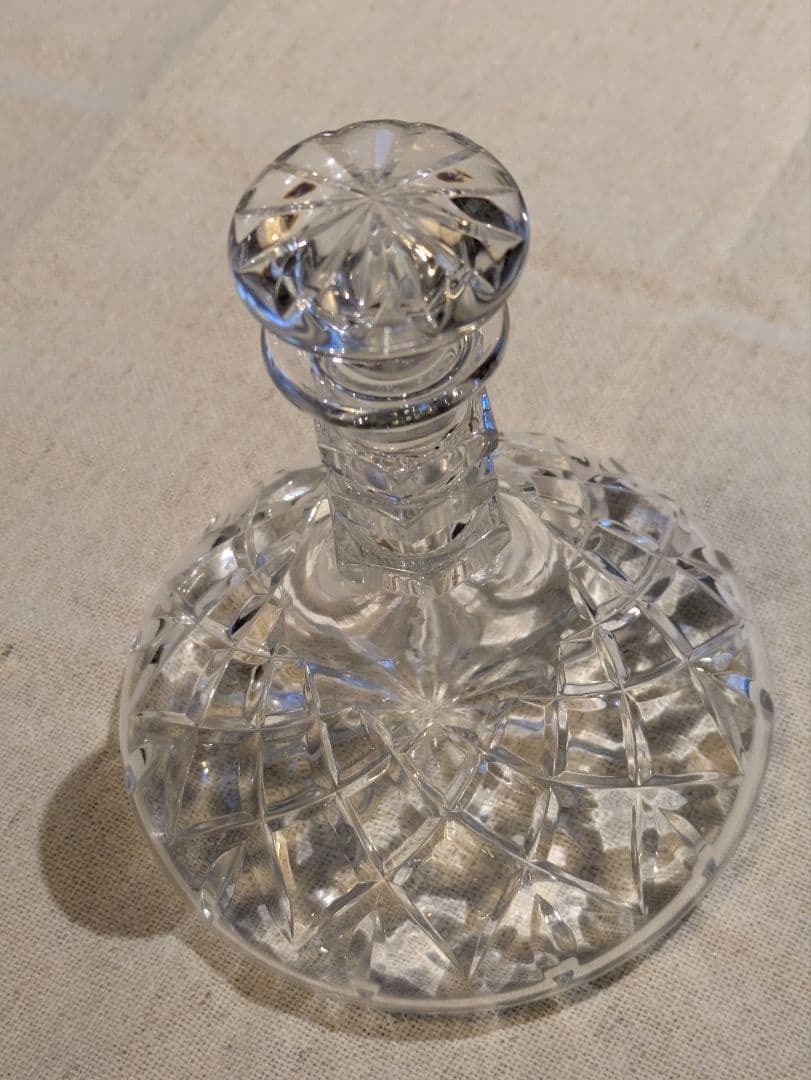 カット模様が綺麗　希少　美品　HOYA　ホヤクリスタル　デキャンタ