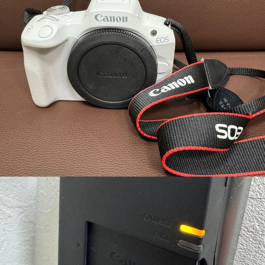 Canon EOS R50ホワイト ズームレンズキット　RF50㎜f1.8付き
