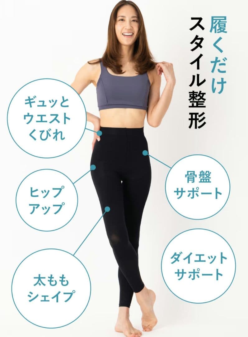 キュリエット スリムレギンス強力着圧 クールスリムレギンス二の腕サポーター付き