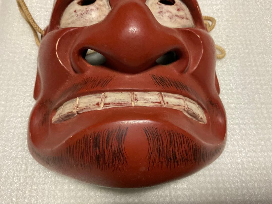備前神楽／神楽面・能天鬼。年代物・木面。【神楽面　昭和時代の物となります】。