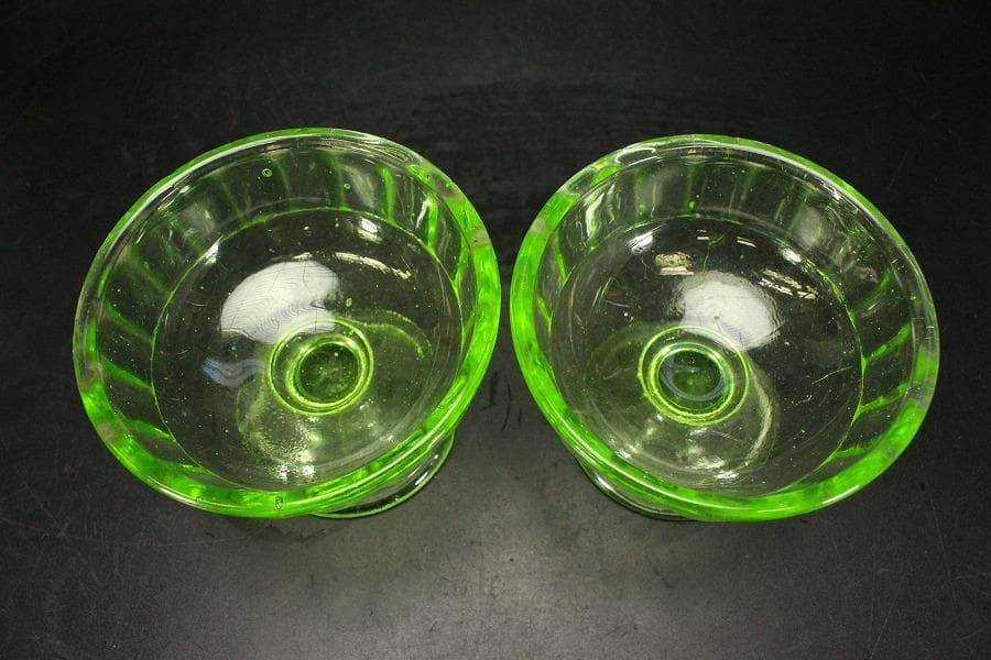 レトロ ガラス 氷カップ 六個 まとめて 大正-昭和(ZE850)