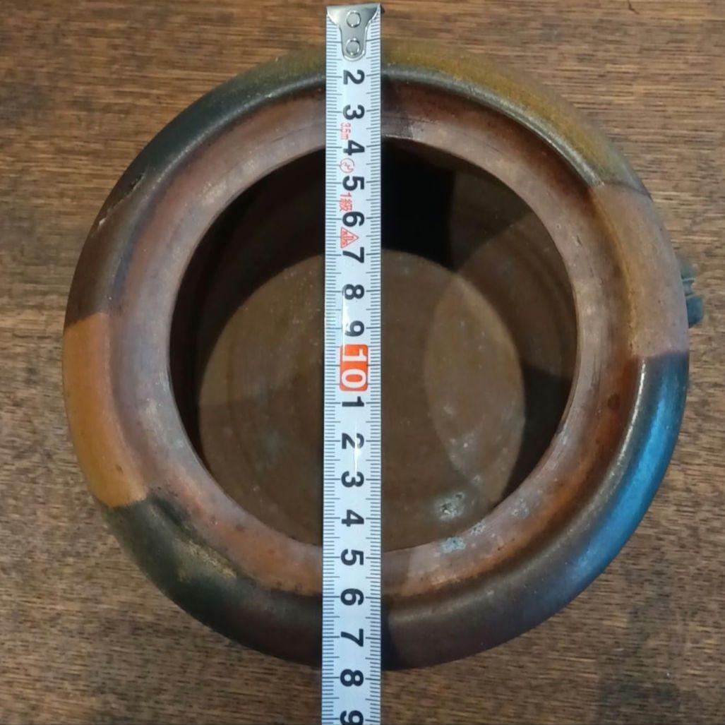 備前焼　蓋付き容器　焼き物　箱無し 陶芸