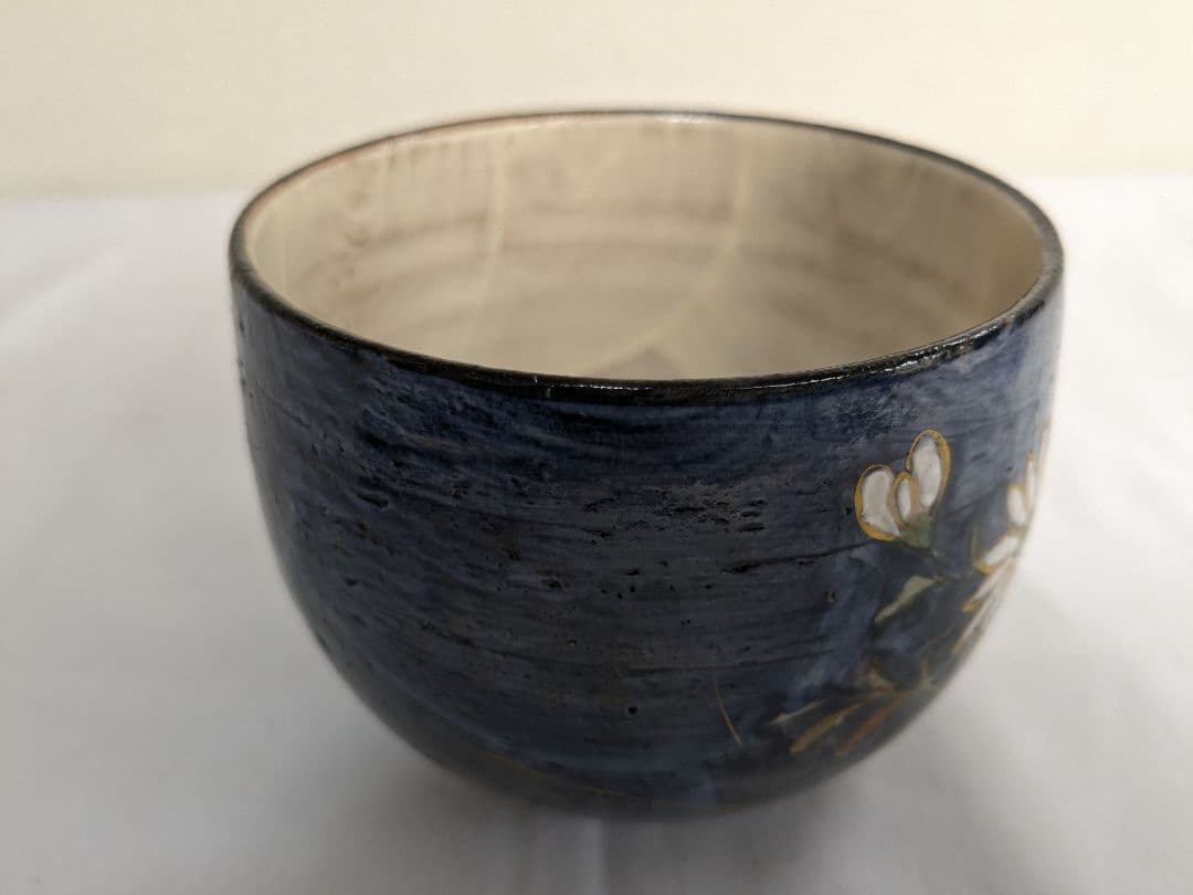 陶あん 清水焼 京焼 色絵付け お茶茶碗 1客