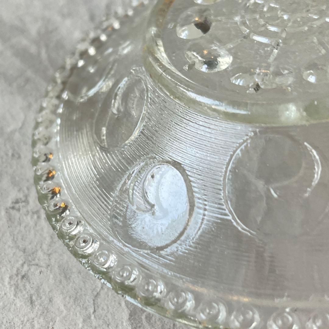 アンティーク硝子小皿　骨董　美品used