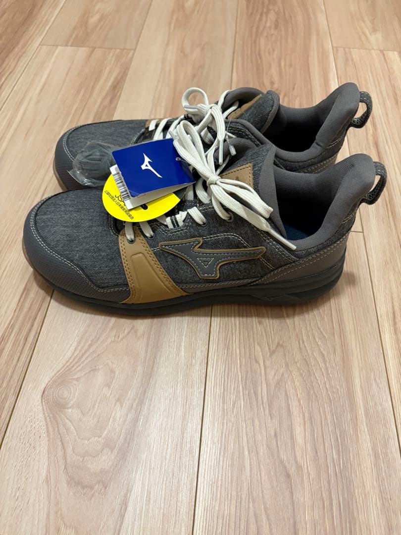 Mizuno 安全靴 グレー/ベージュ 新品タグ付き