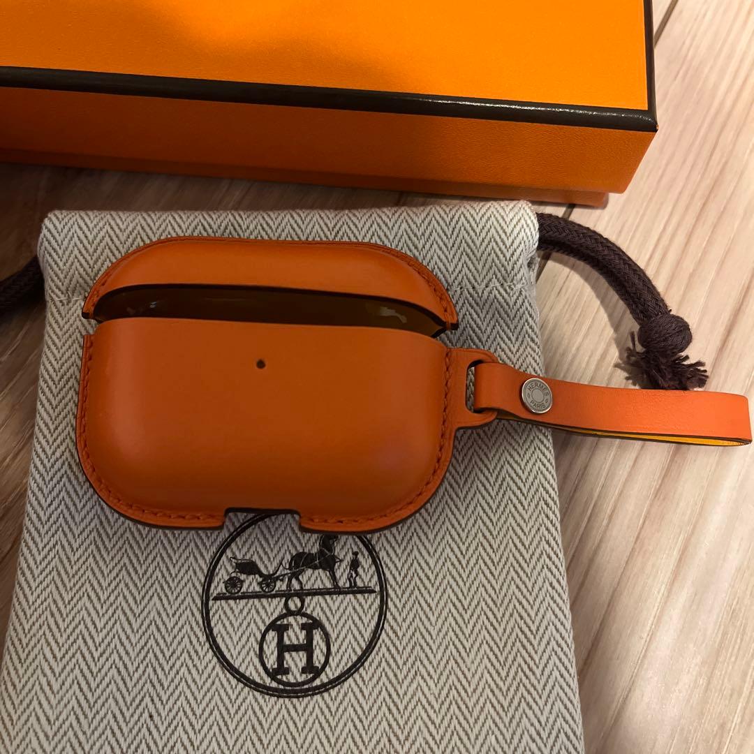 HERMES エルメス イヤホンケース オレンジ